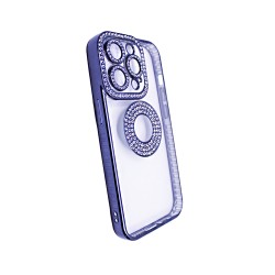 Capa de Silicone Suave com Design de Diamante para Apple iPhone 14 Pro Max Preto Capa de Silicone Suave com Design de Diamante para Apple iPhone 14 Pro Max Preto